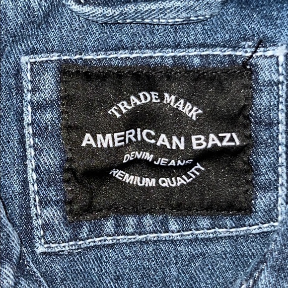 American Bazi distressed jean Shacket size S - Picture 5 of 7